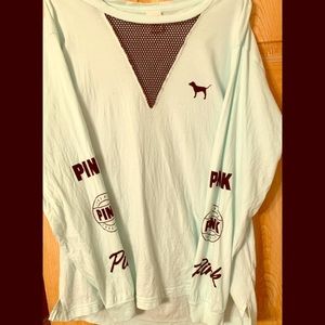 PINK LONG SLEEVED GRAPHIC T